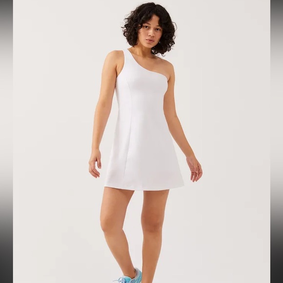 Outdoor Voices Dresses Outdoor Voices White One Shoulder Dress Poshmark